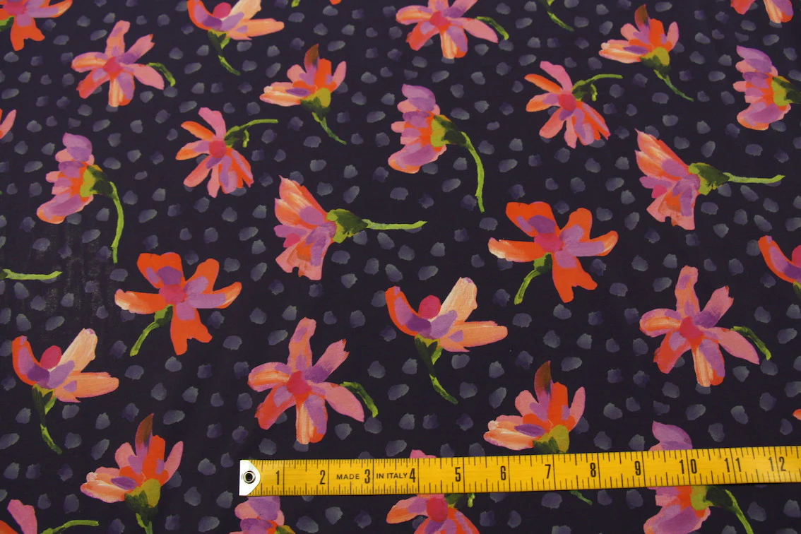 Sun Daisy Blue - Liberty Tana Lawn - Image 3