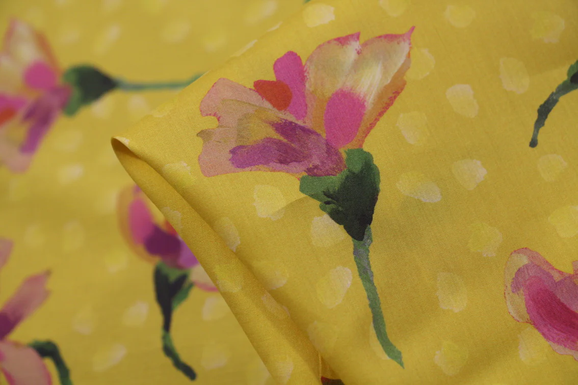 Sun Daisy Mustard - Liberty Tana Lawn