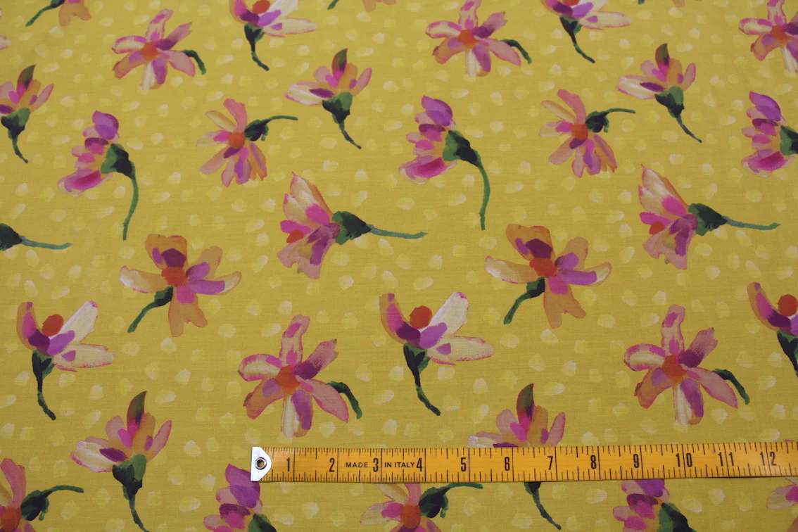Sun Daisy Mustard - Liberty Tana Lawn - Image 3