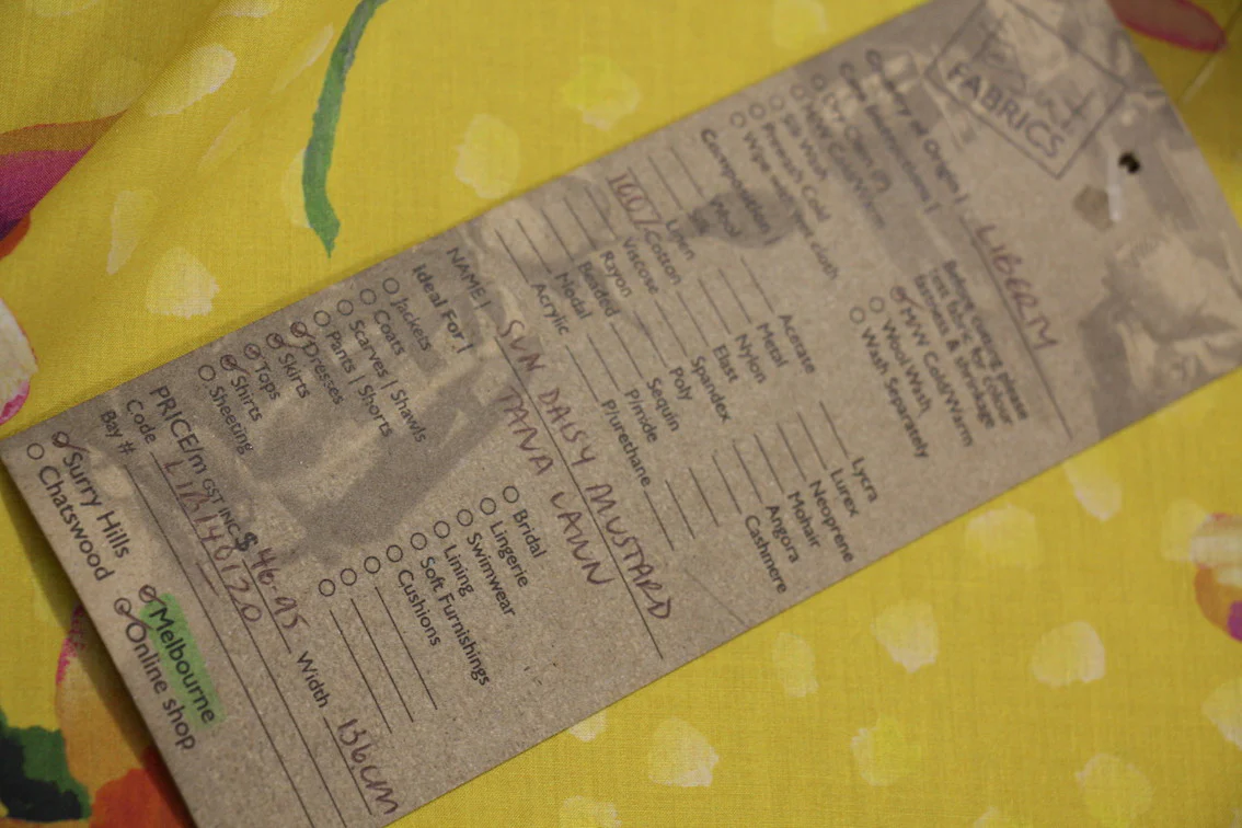 Sun Daisy Mustard - Liberty Tana Lawn - Image 5