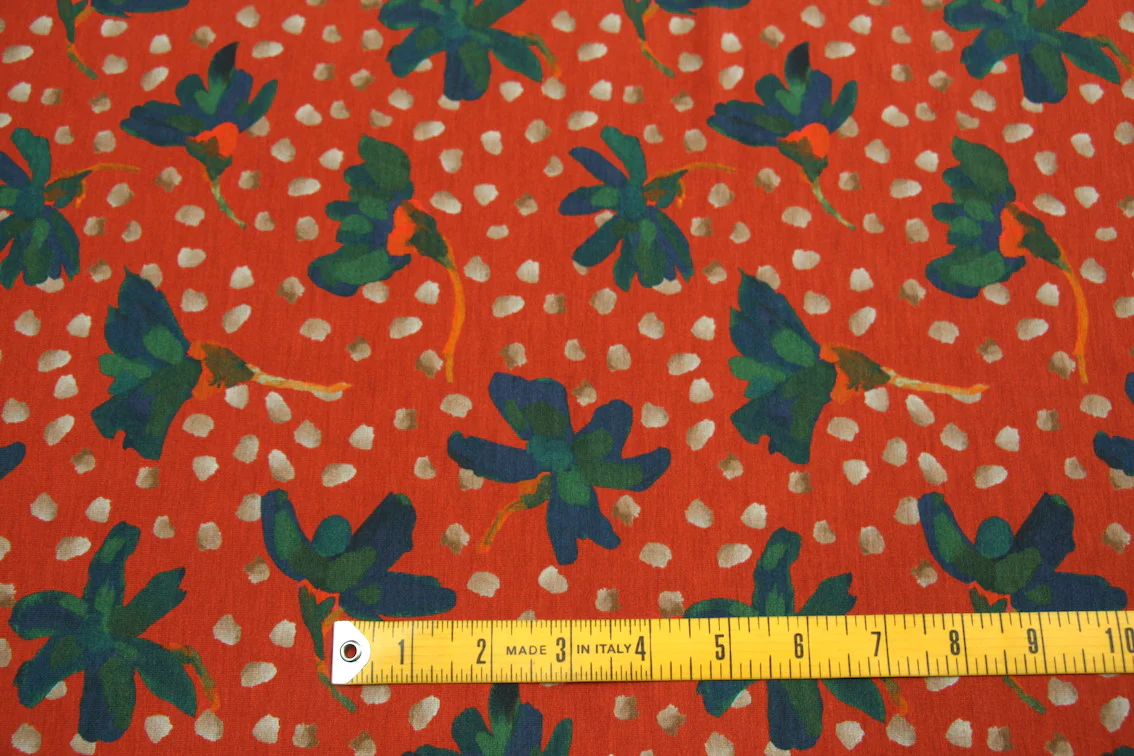 Sun Daisy Red - Liberty Mayfair Jersey - Image 3