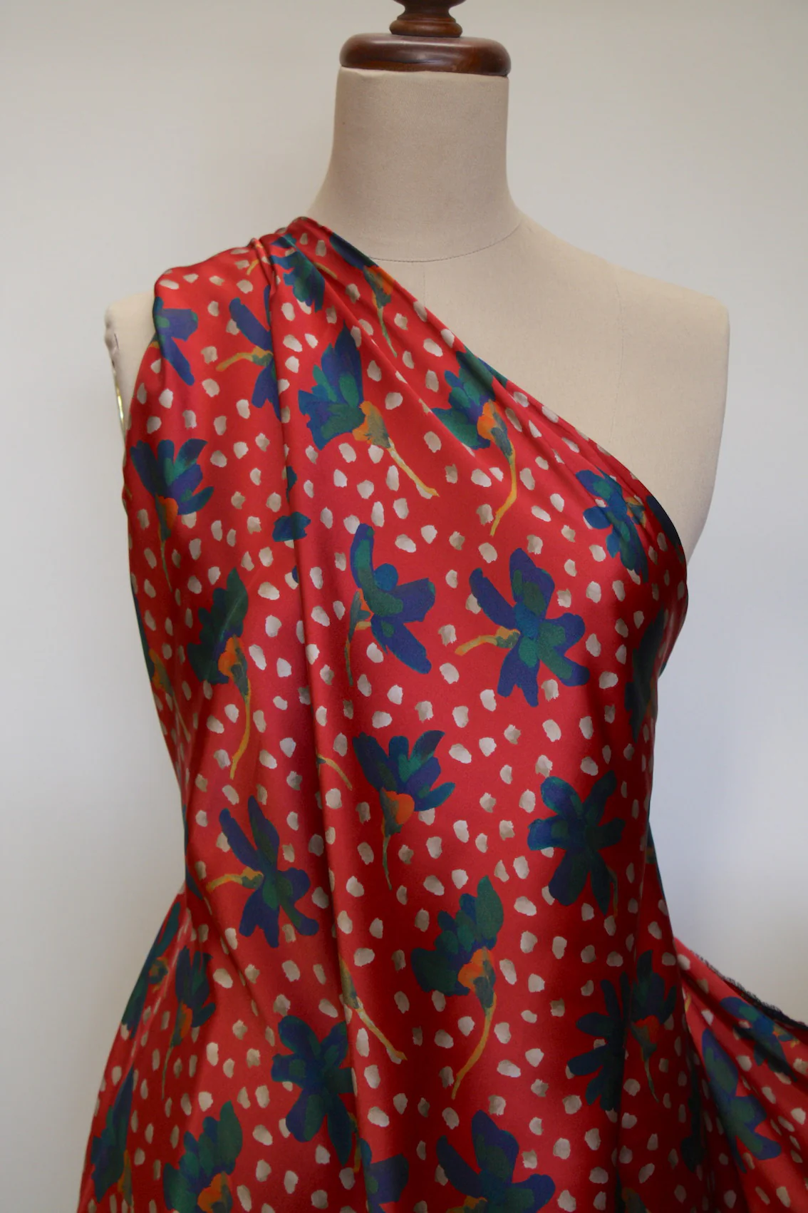 Sun Daisy Red - Liberty Silk Satin - Image 4