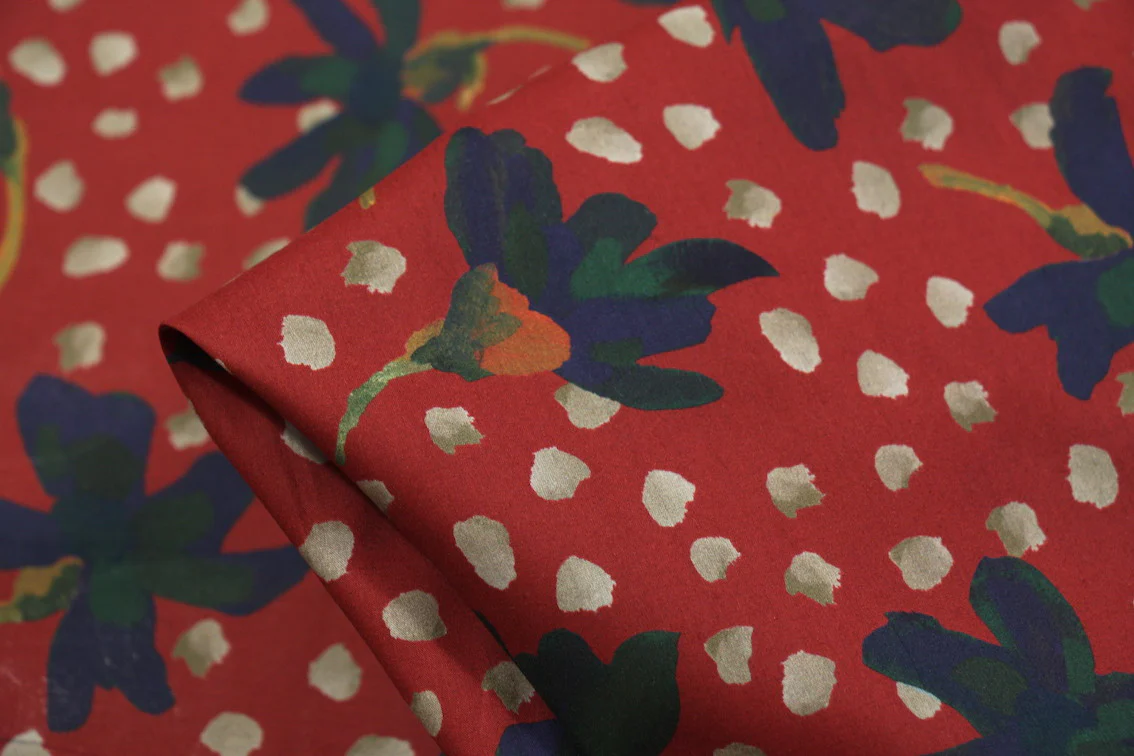 Sun Daisy Red - Liberty Tana Lawn