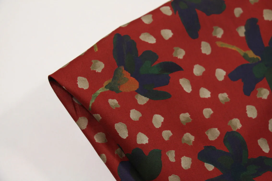 Sun Daisy Red - Liberty Tana Lawn - Image 2