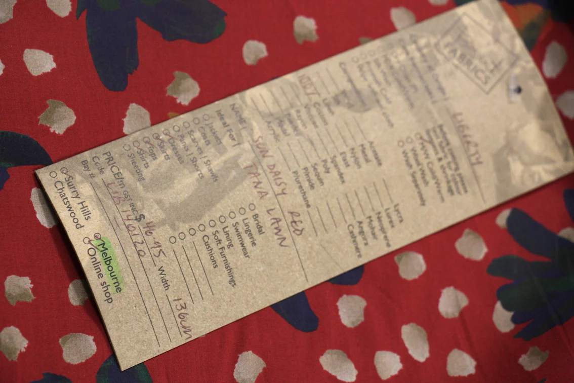 Sun Daisy Red - Liberty Tana Lawn - Image 4