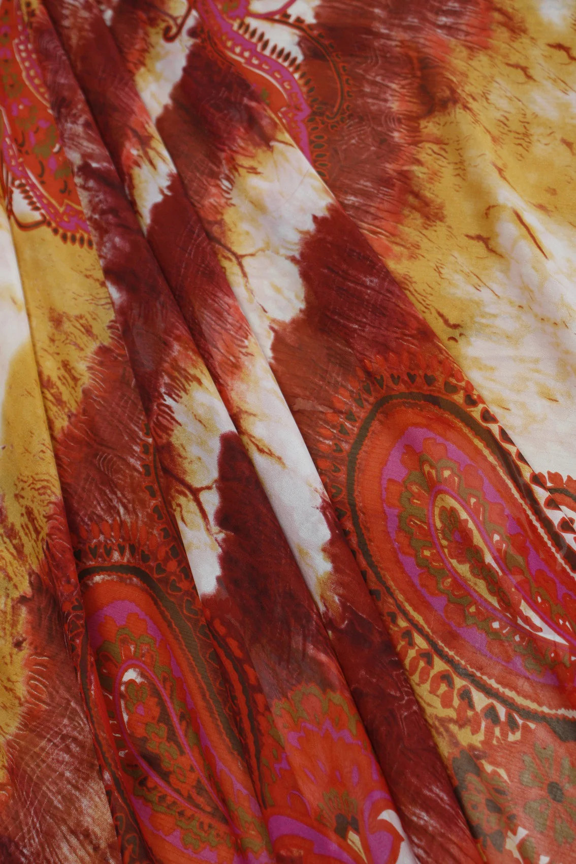 Sun Splash Paisley Silk Chiffon - Image 4