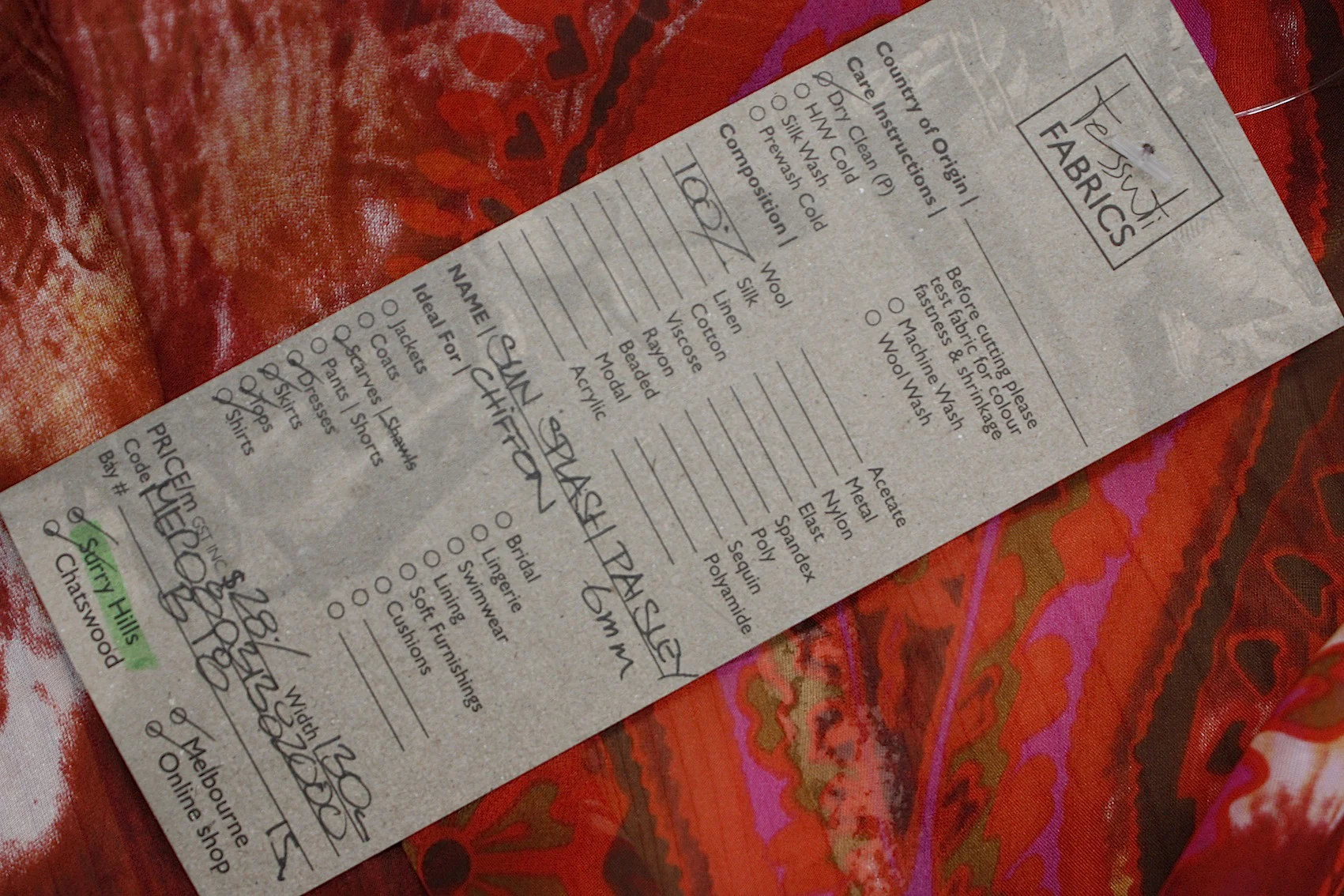 Sun Splash Paisley Silk Chiffon - Image 5