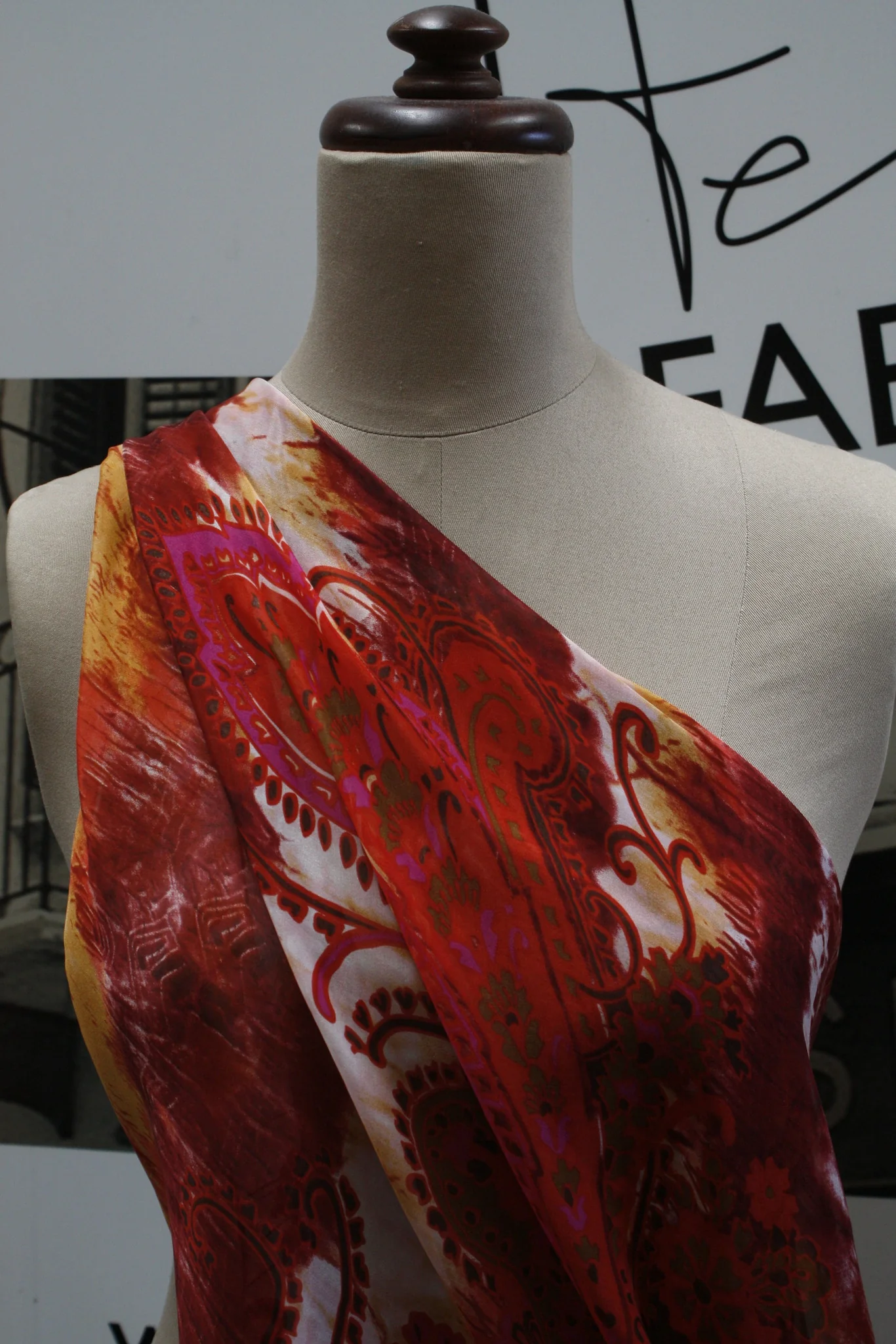 Sun Splash Paisley Silk Chiffon - Image 6