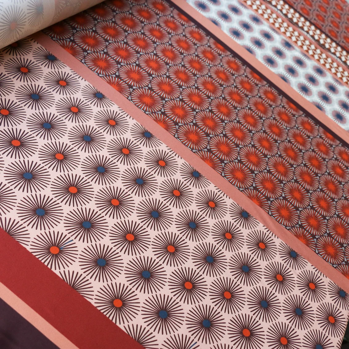 Sundown Mosaic Stretch Crepe - Image 4