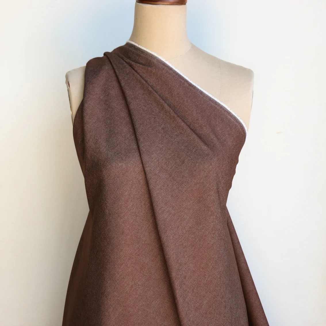 Suzu Denim Chestnut - Cotton Blend Denim - Image 4