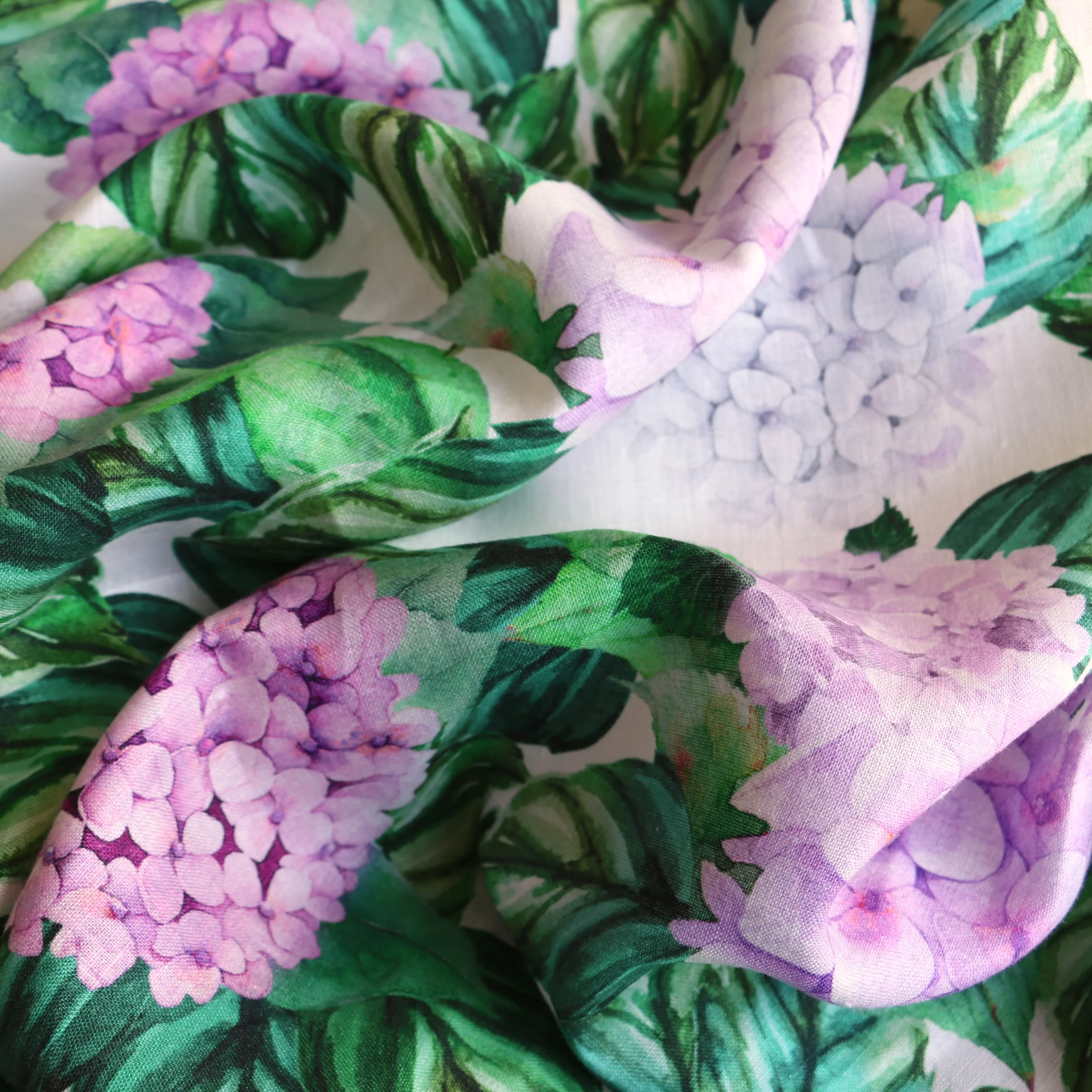 Sweet Hydrangea Printed Linen - Image 2