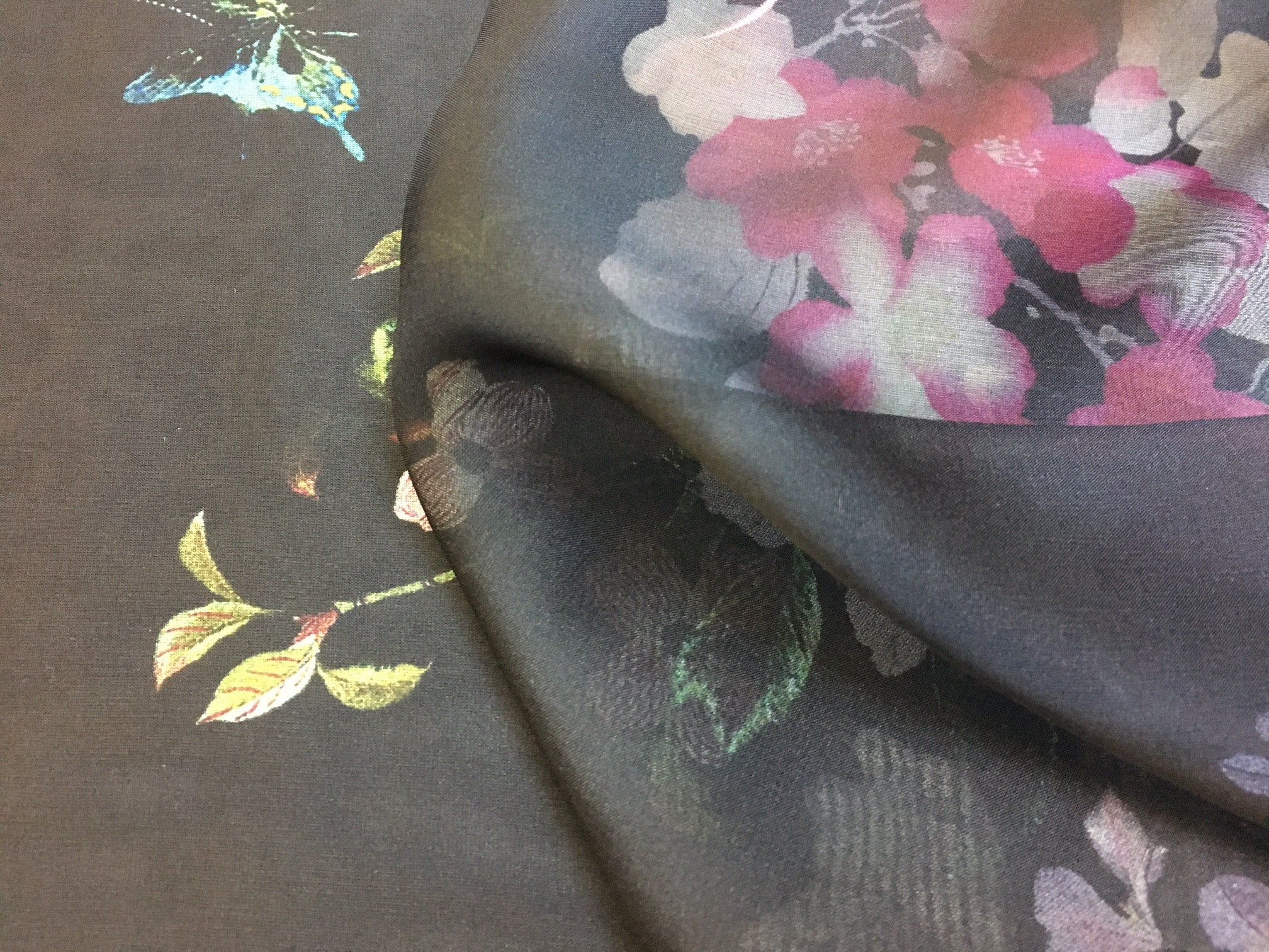 Sweet Pea Silk Chiffon Remnant - Image 2