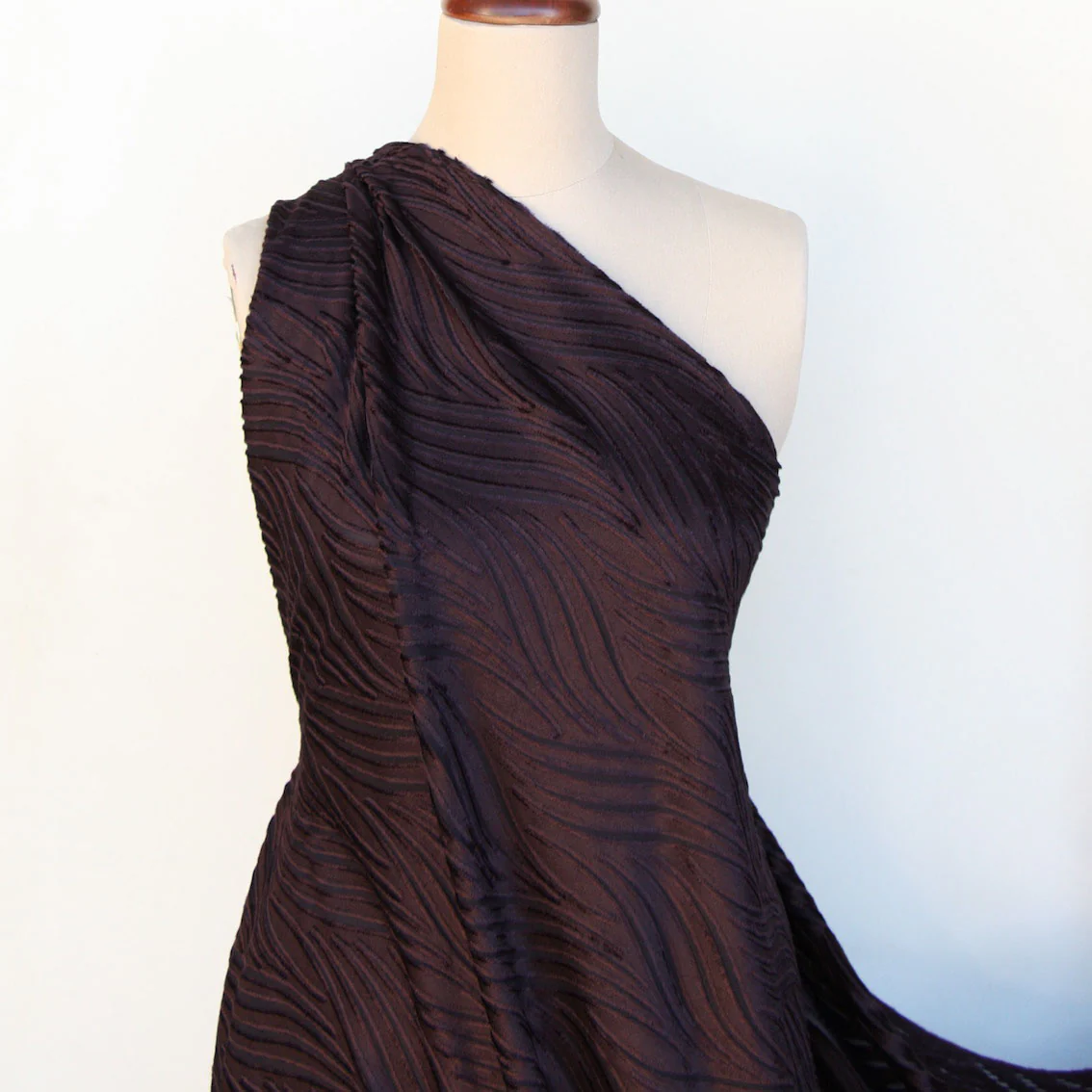 Swirls In Purple Stretch Burnout Velvet - Image 4