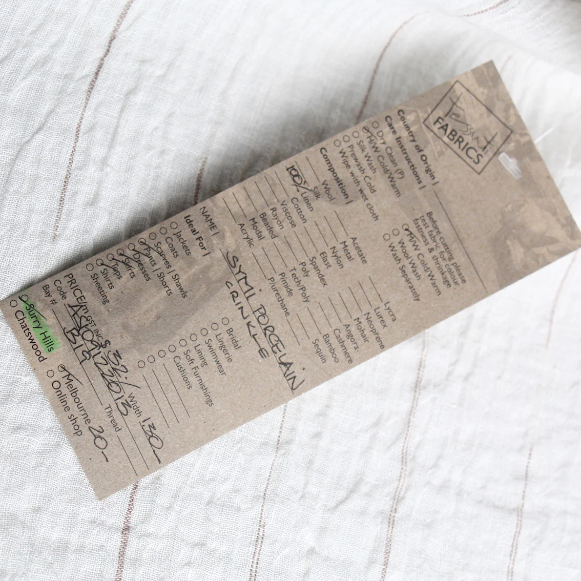 Symi Porcelain Crinkle Linen - Image 4