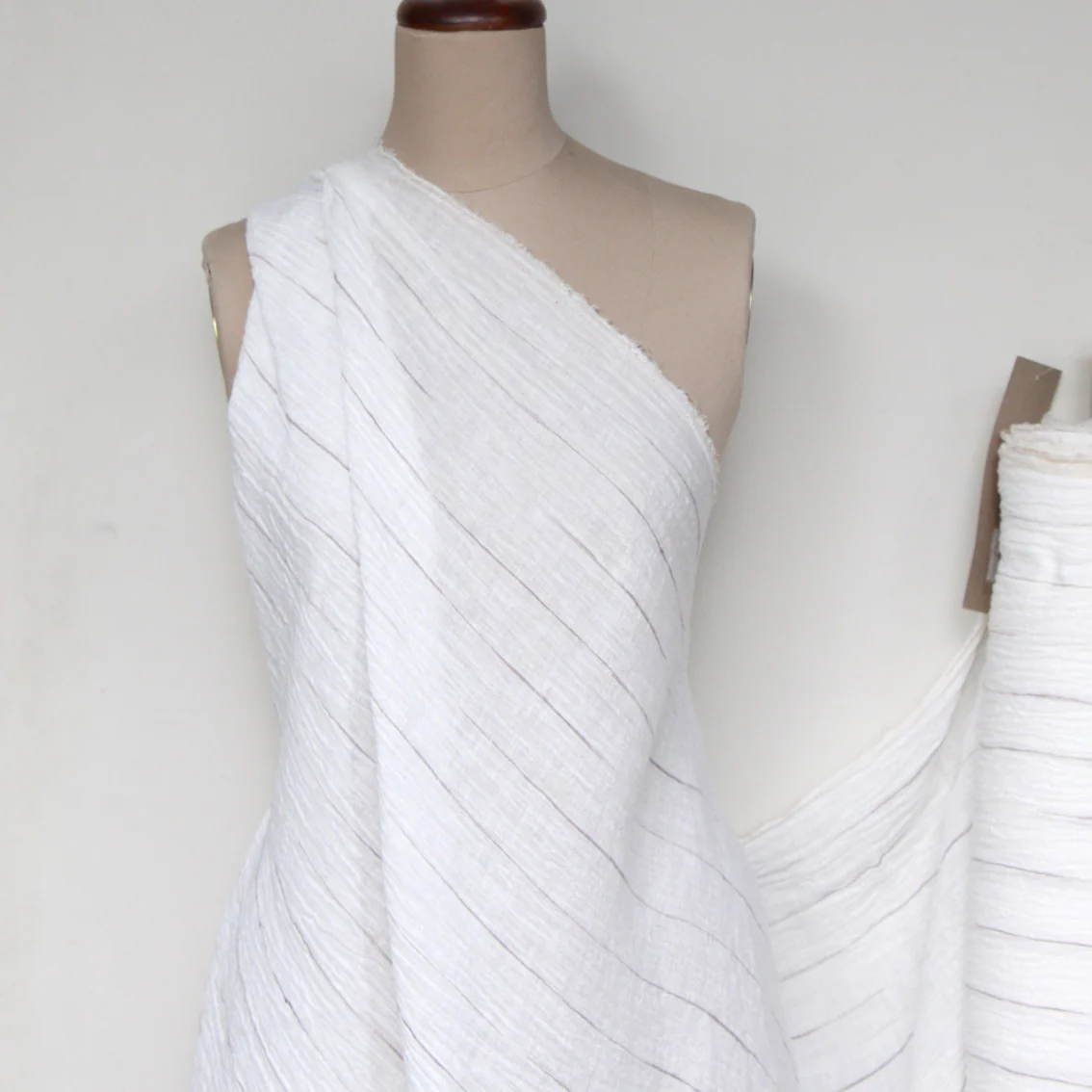 Symi Porcelain Crinkle Linen - Image 6