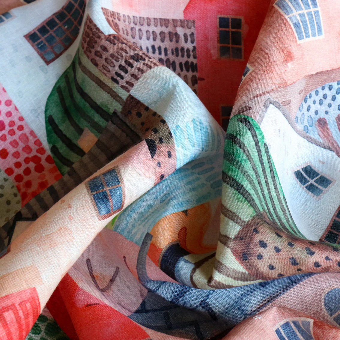 Takes A Village Printed Linen - Image 2