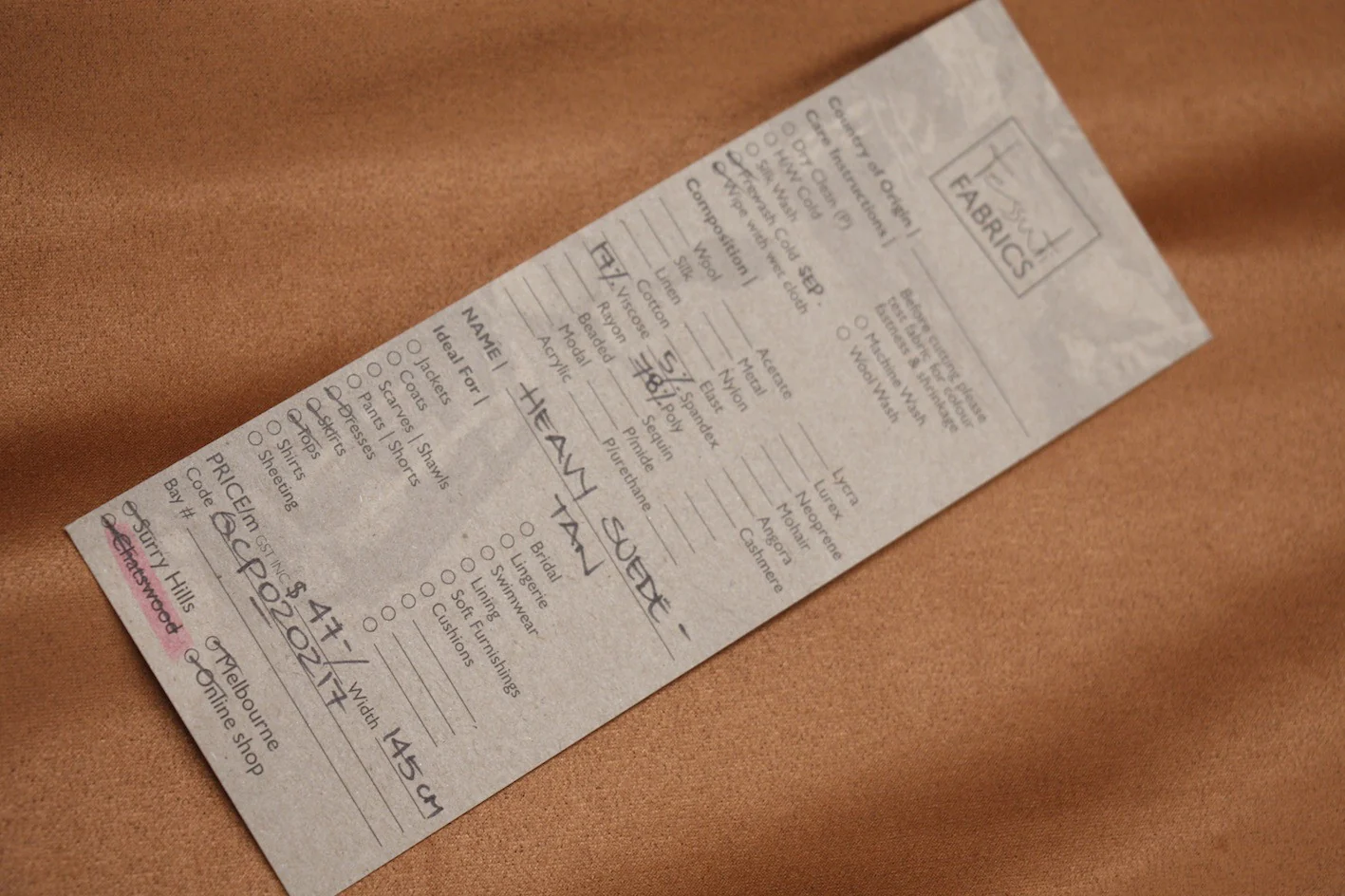 Tan Heavy Suede - Image 2