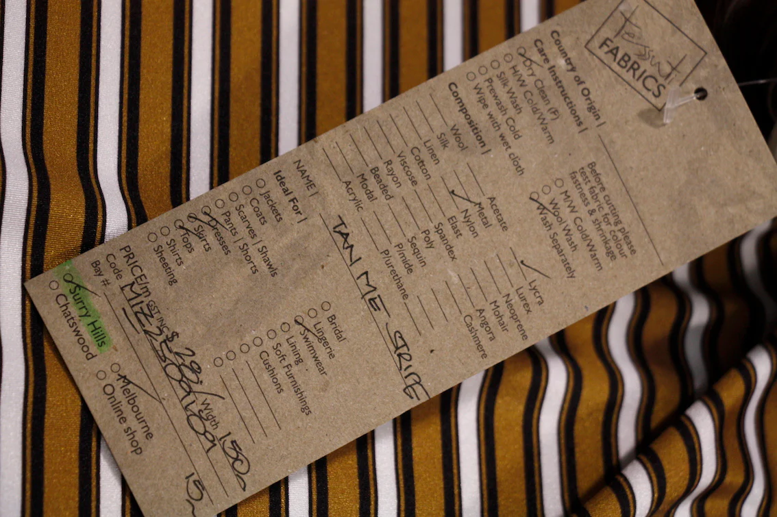 Tan Me Stripe - Swimwear Fabric - Image 3