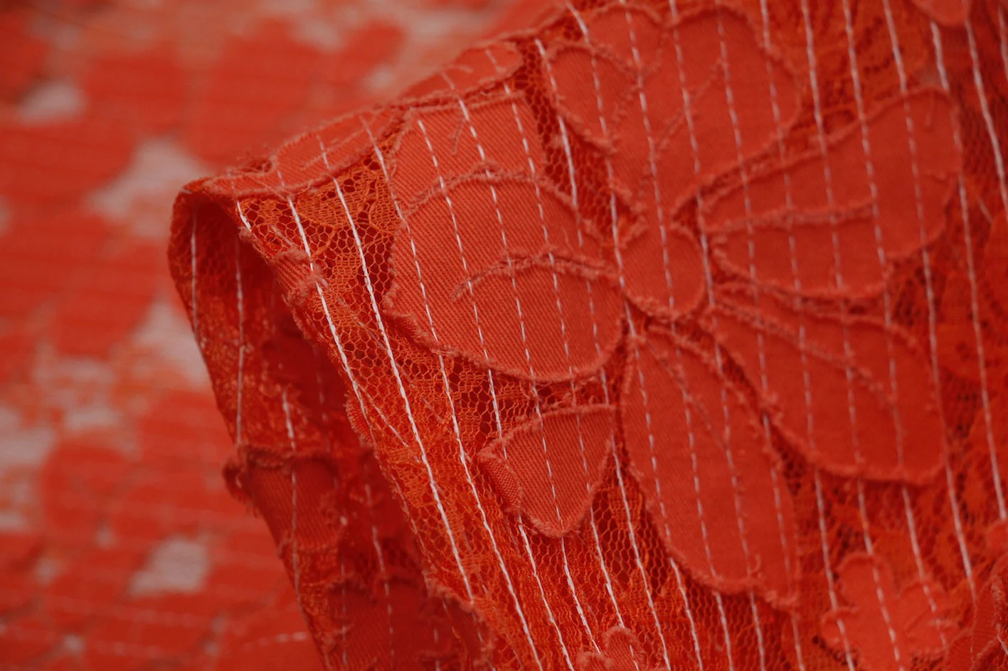 Tangerine Floral Net