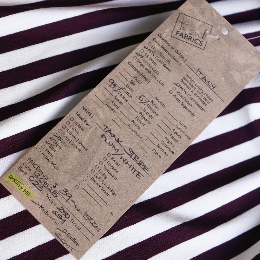 Tank Stripe Plum/White Jersey - Image 4