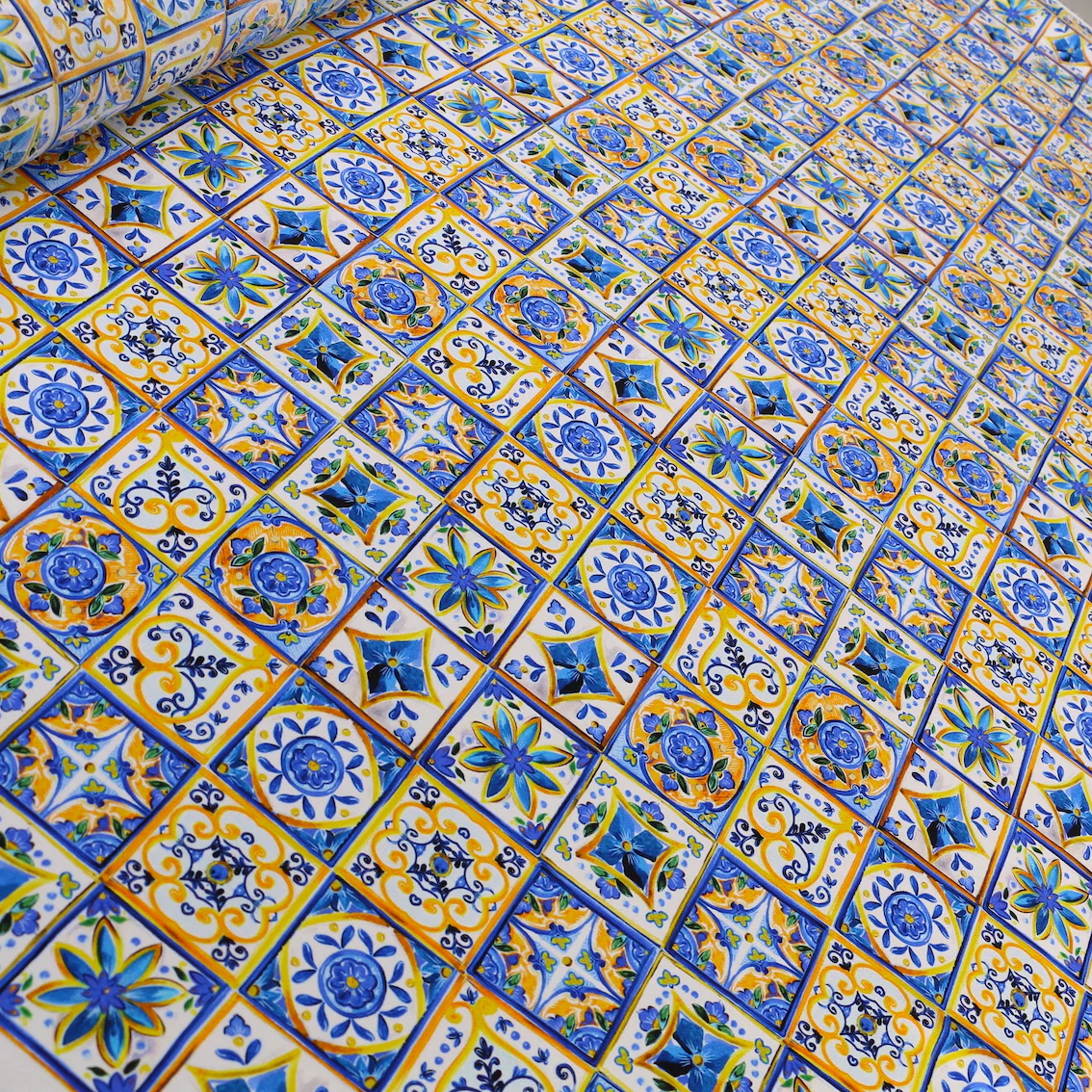 Taormina Tiles - Silk Crepe De Chine - Image 4