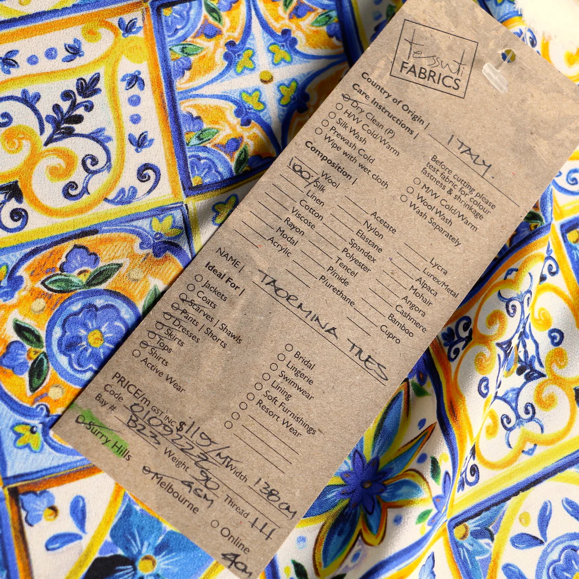 Taormina Tiles - Silk Crepe De Chine - Image 5