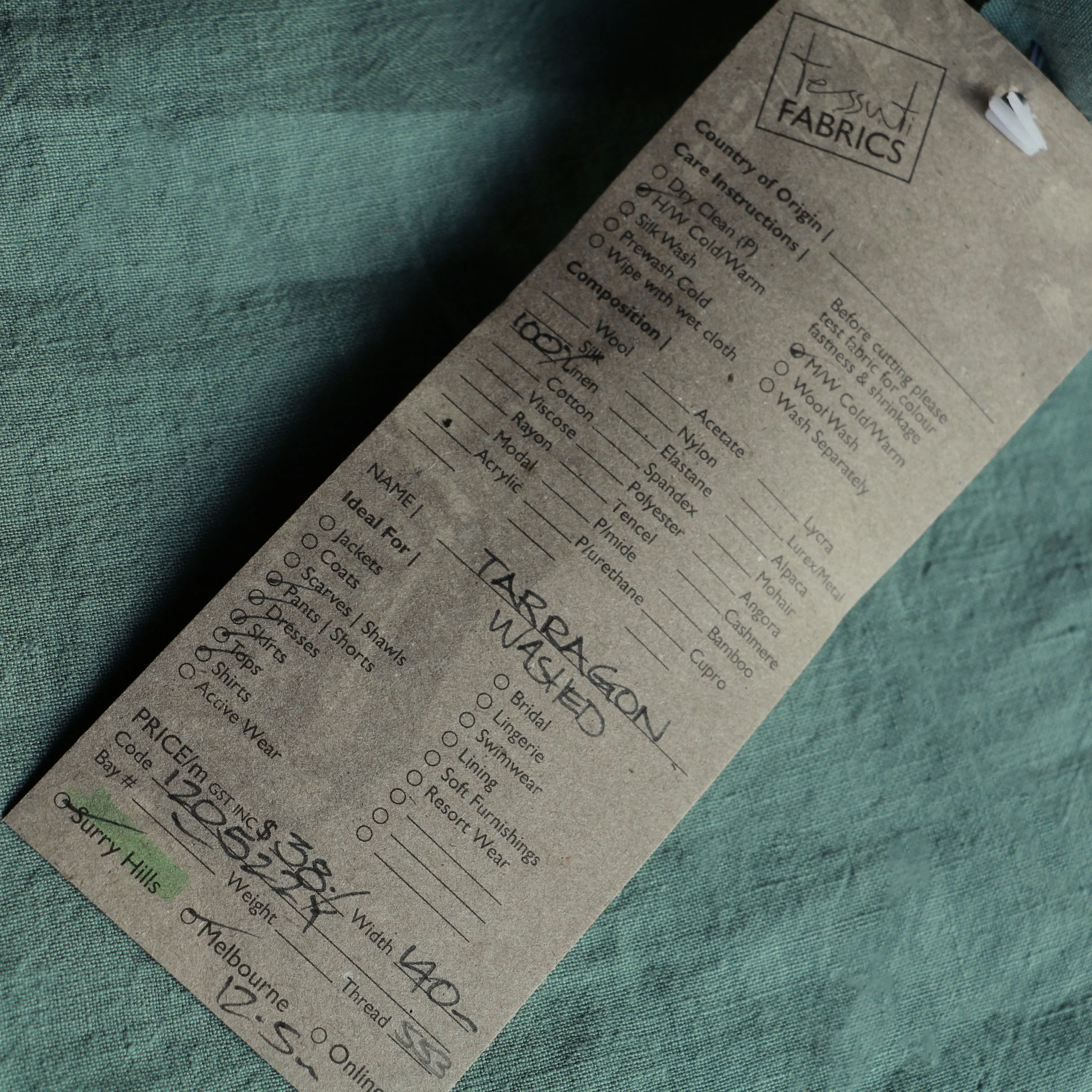 Tarragon Washed Linen - Image 3