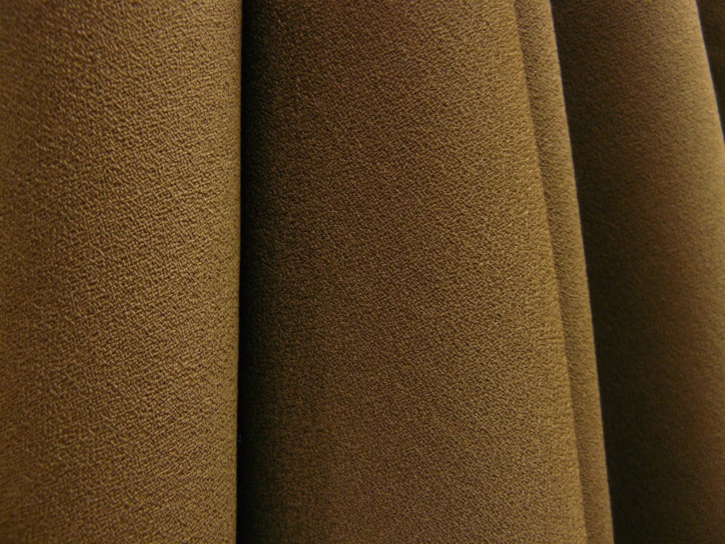 Taupe Empire Wool Crepe