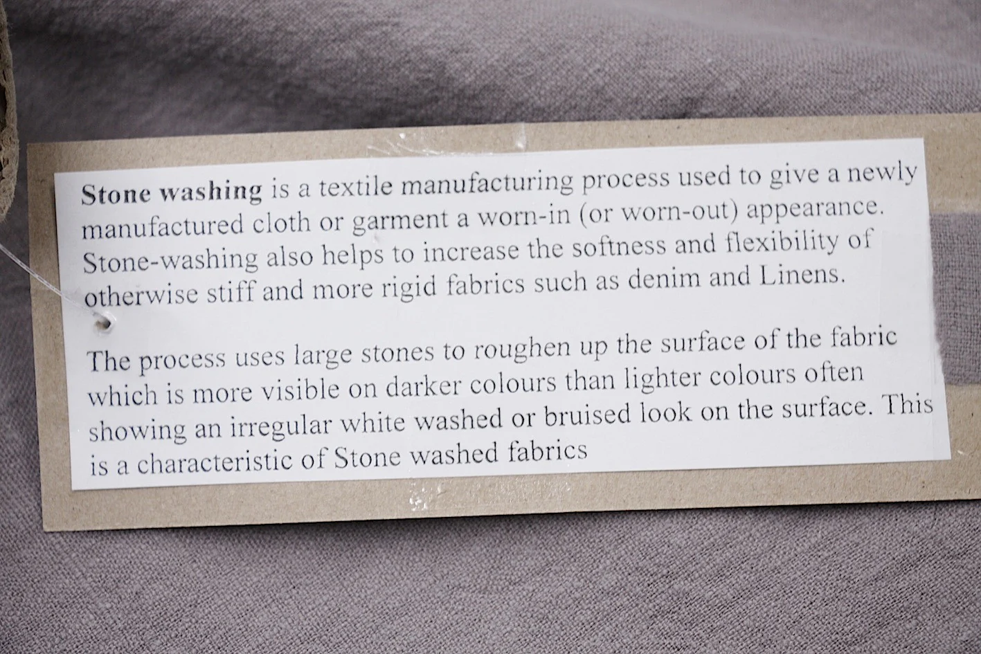 Taupe Pebble Wash Linen - Image 4