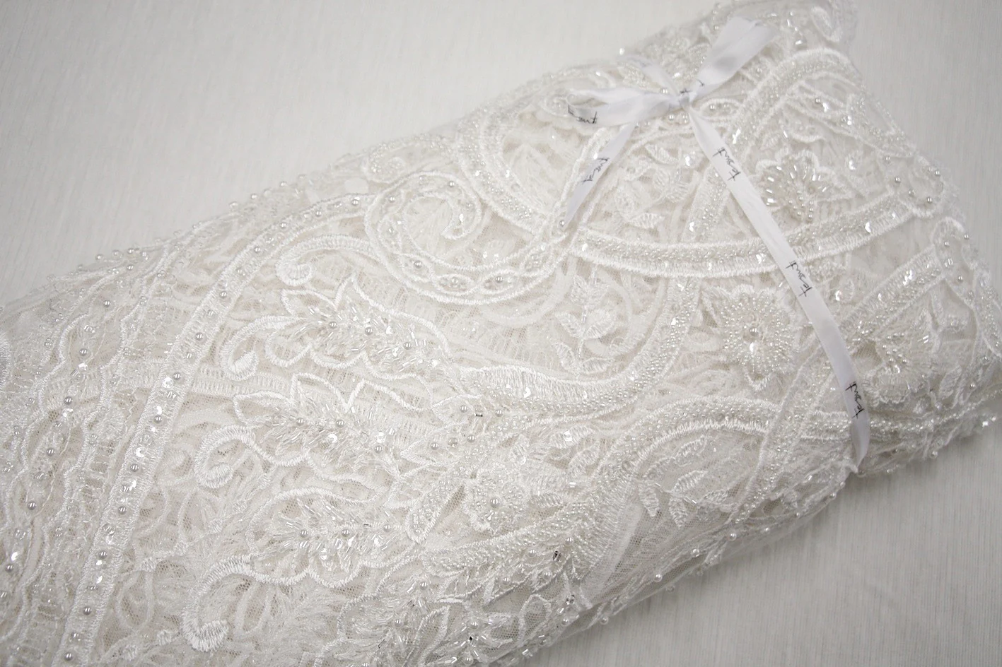 Tazia Ivory Beaded Tulle