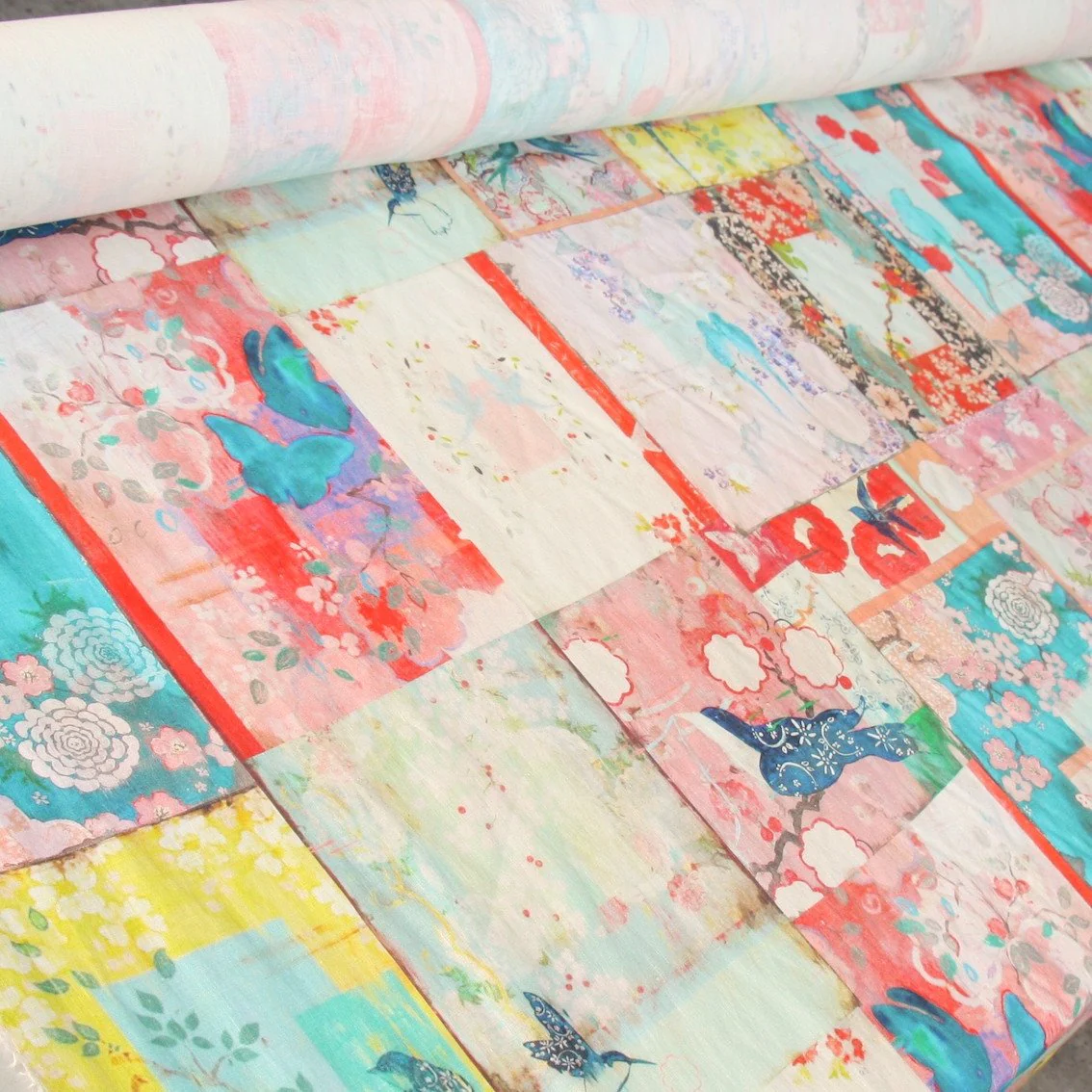 Tea Garden Washed Printed Linen - Image 4
