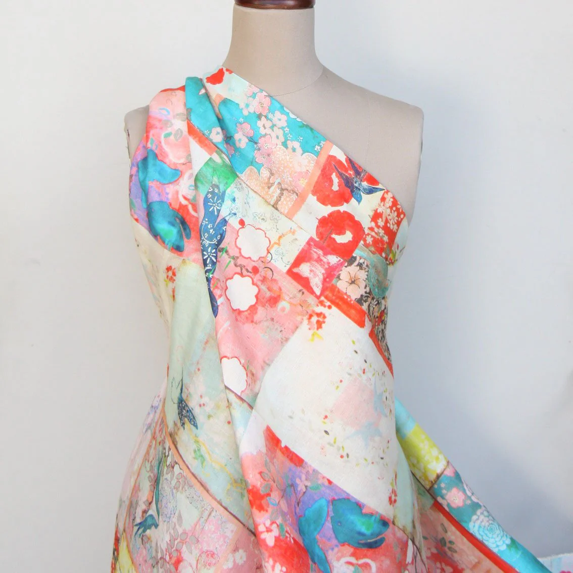 Tea Garden Washed Printed Linen - Image 5