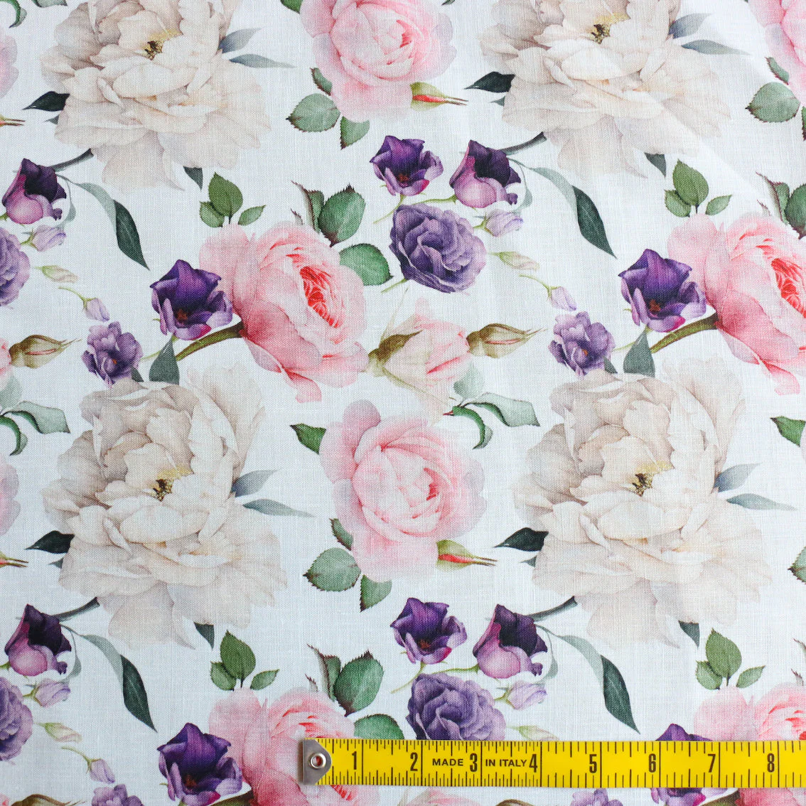 Tea Rose Garden Printed Linen - Image 3