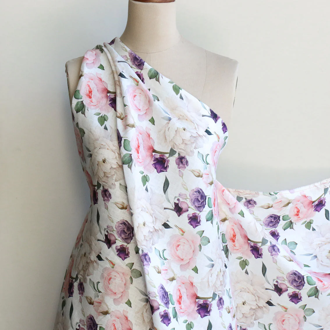 Tea Rose Garden Printed Linen - Image 6