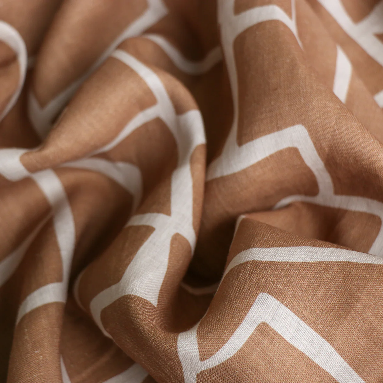 Terra Mosaic Printed Linen - Image 2
