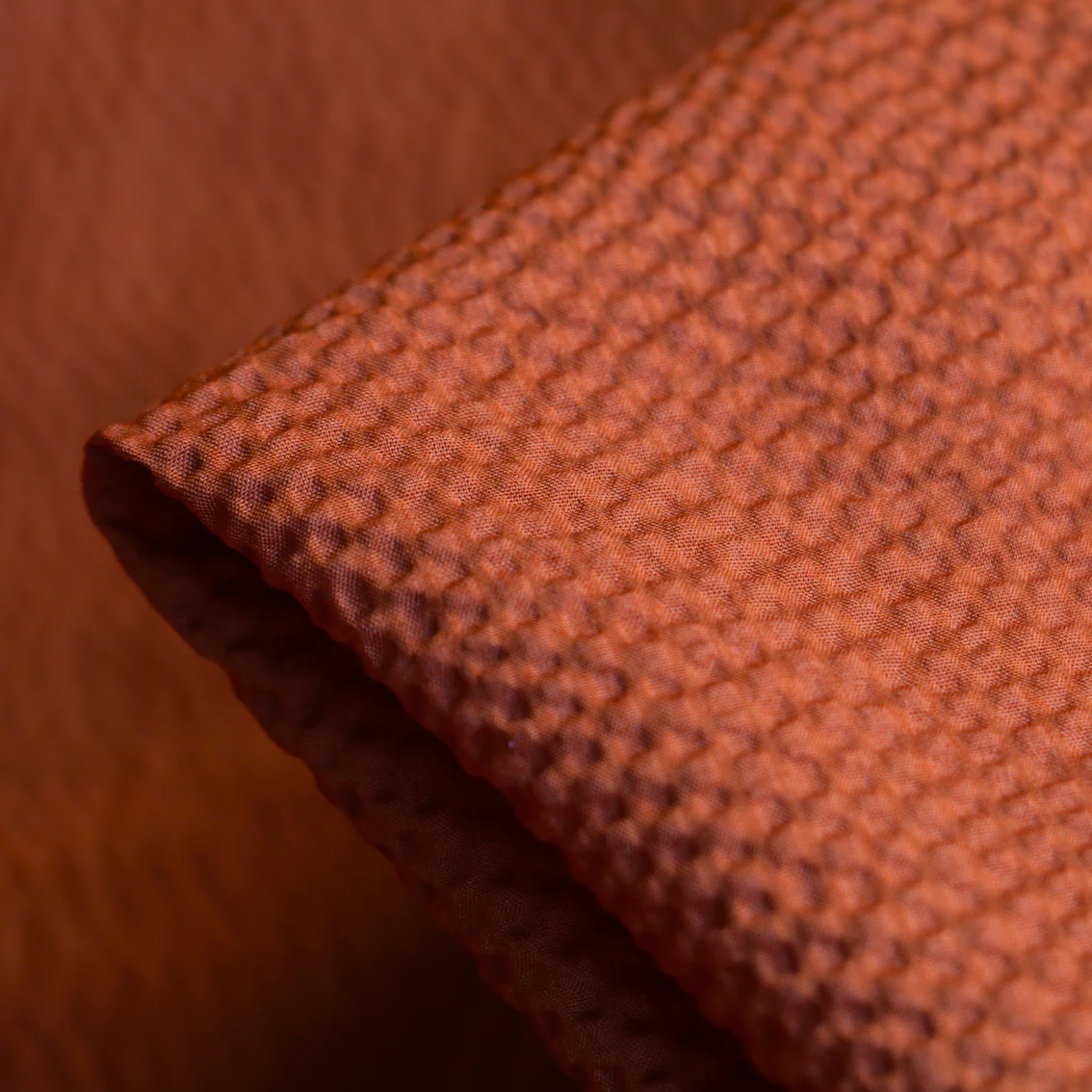Vogue Terracotta Seersucker