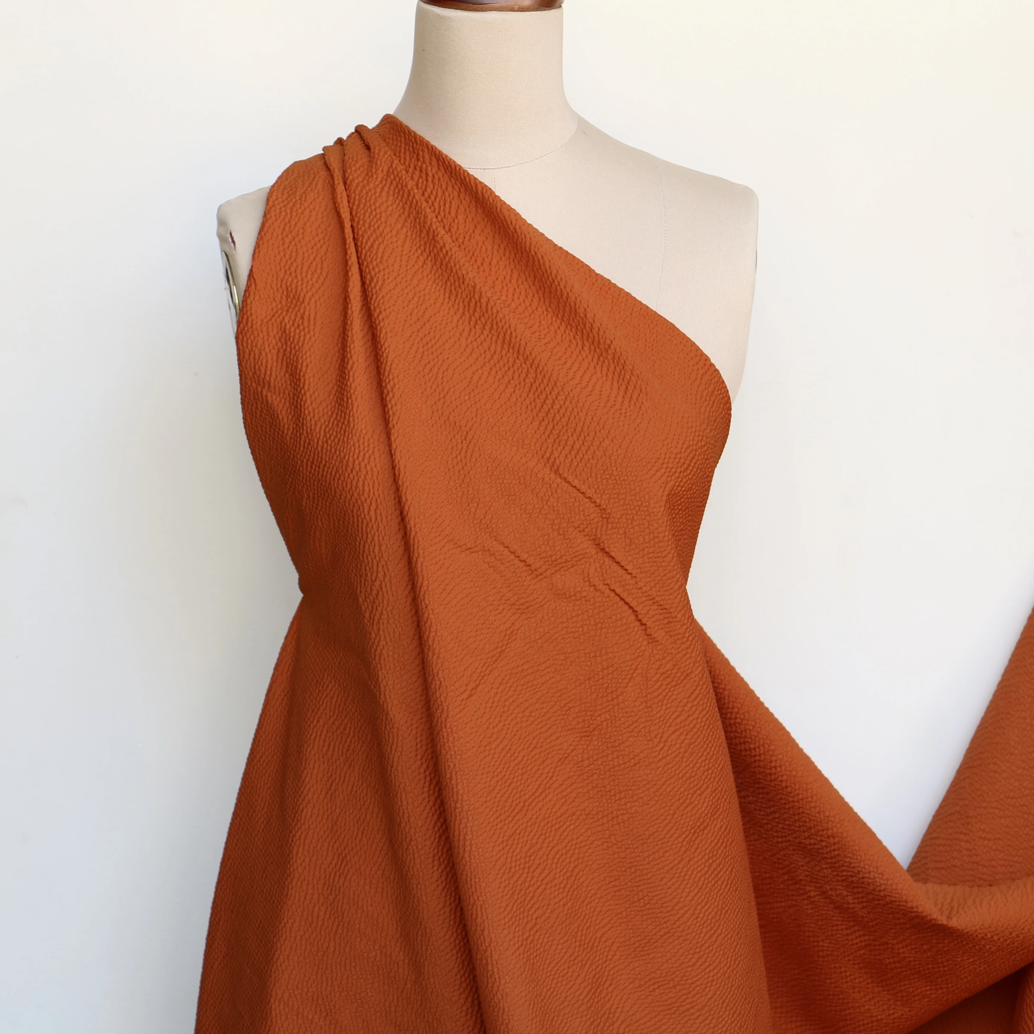 Vogue Terracotta Seersucker - Image 4