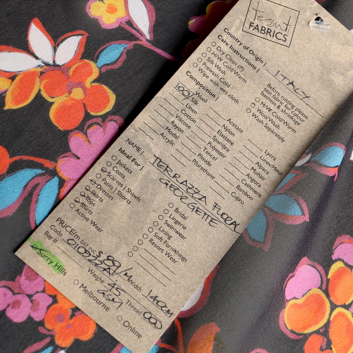 Terrazza Floral - Silk Georgette - Image 5