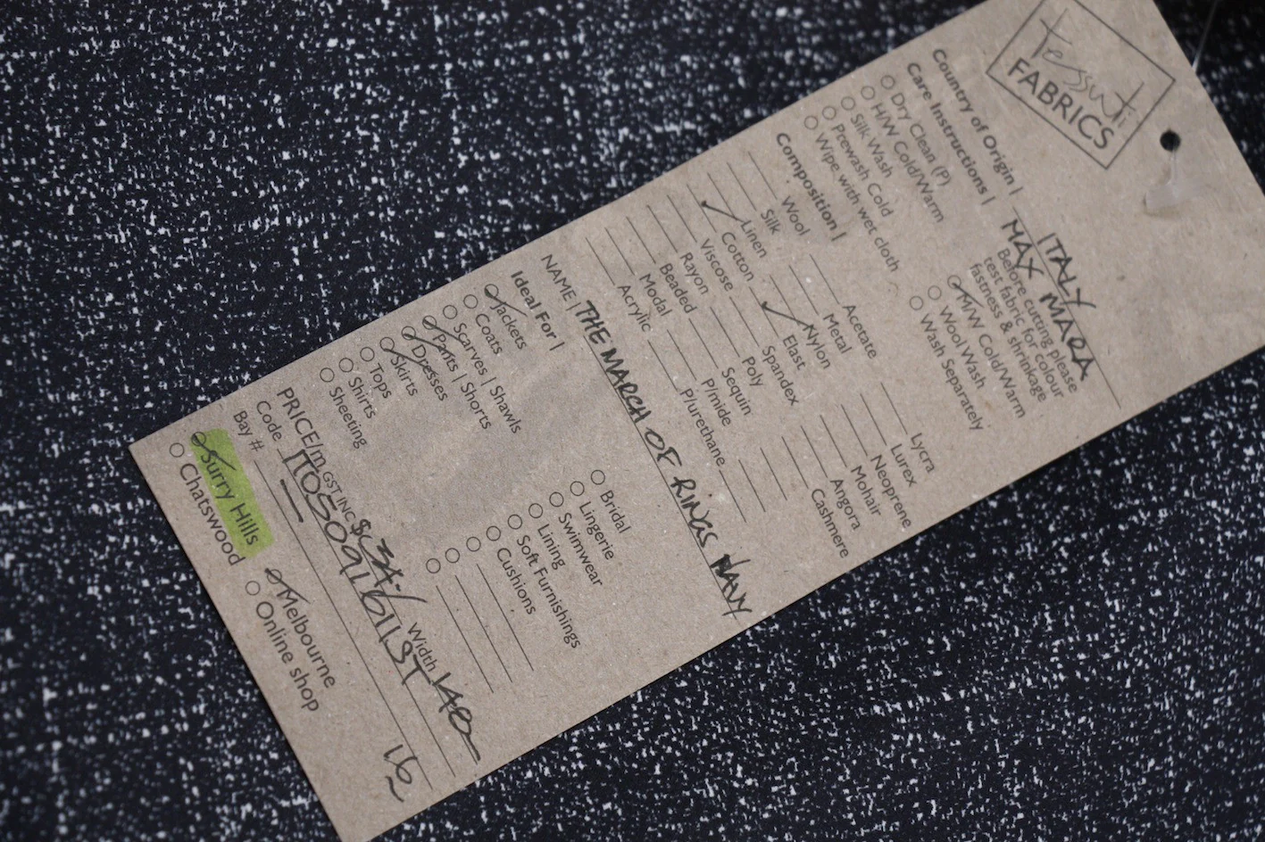 The March Of Rings Navy - Stretch cotton - Image 3