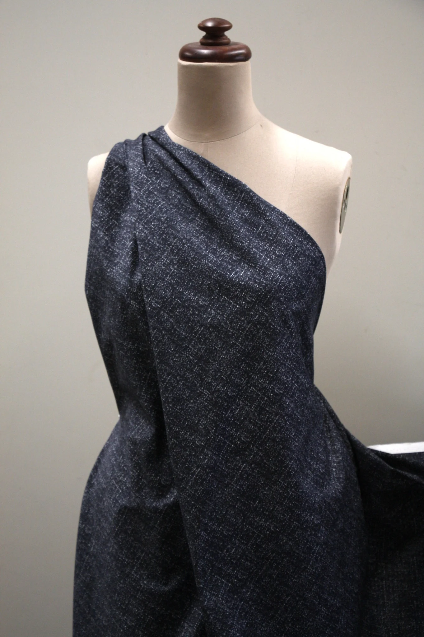 The March Of Rings Navy - Stretch cotton - Image 5