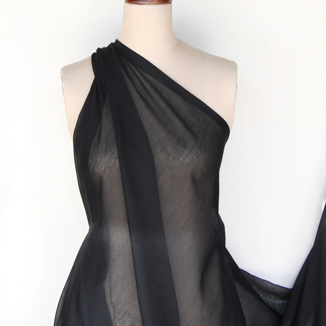 Thin Black Voile - Image 3