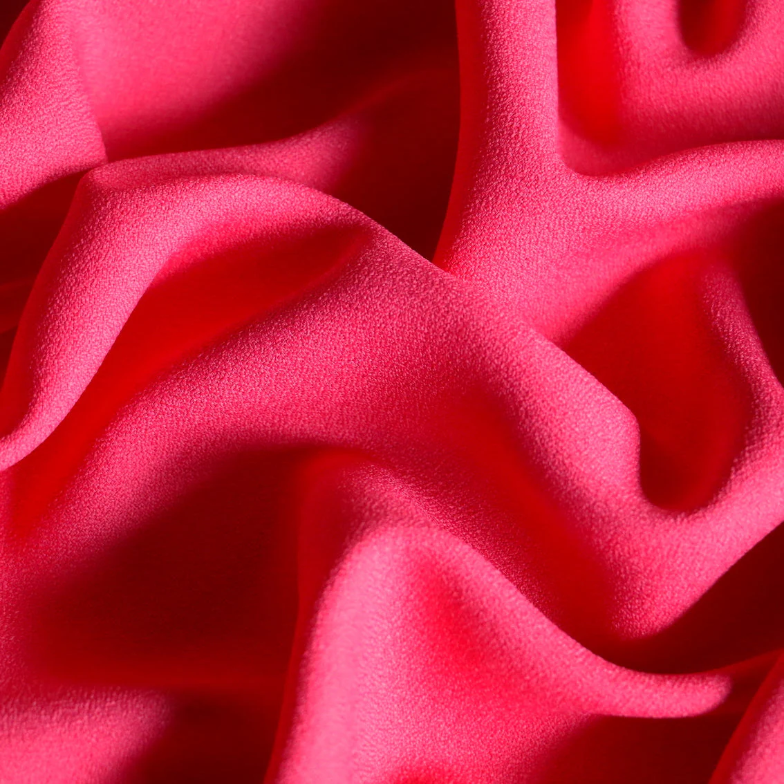 Think Hot Pink Viscose Crepe - Image 2