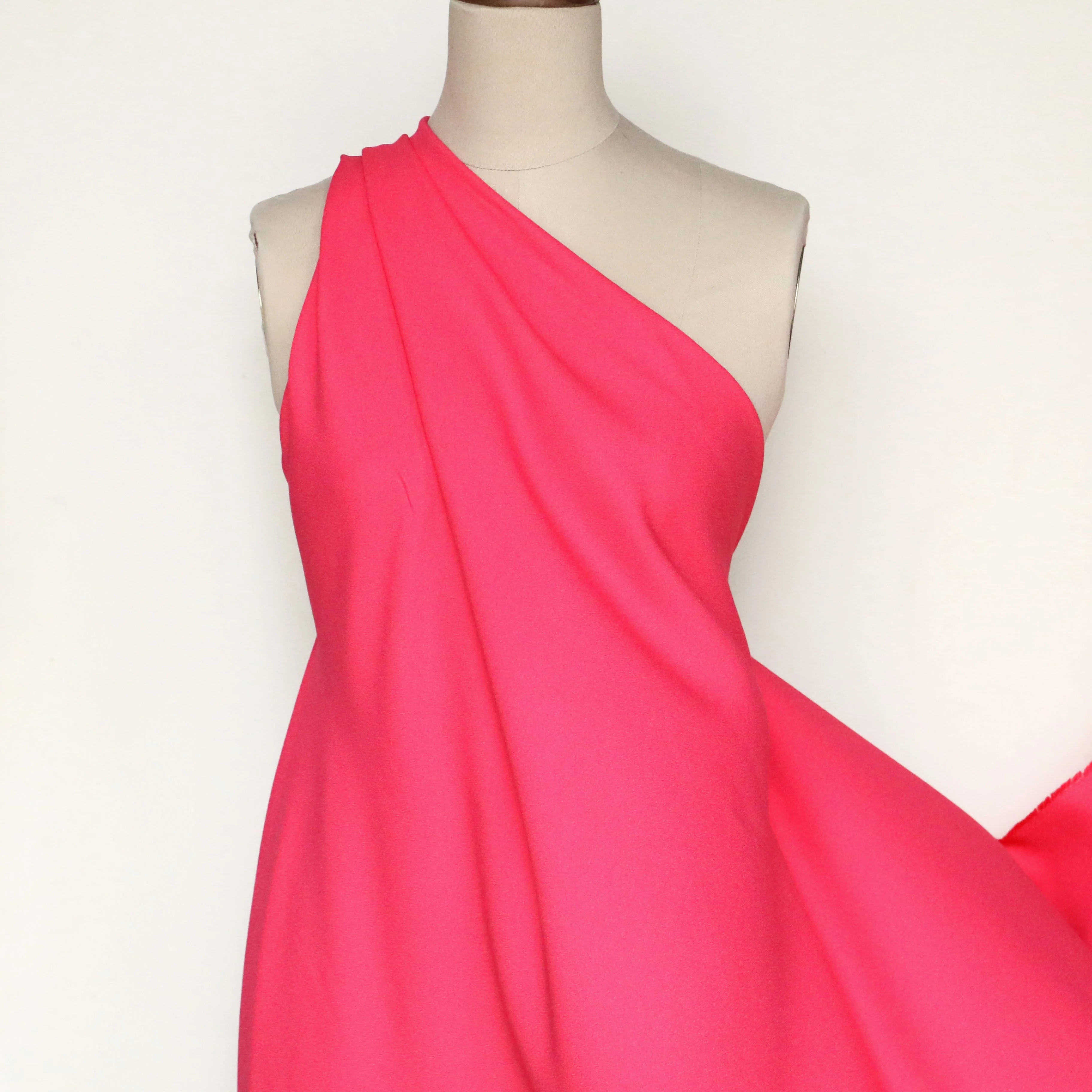 Think Hot Pink Viscose Crepe - Image 4
