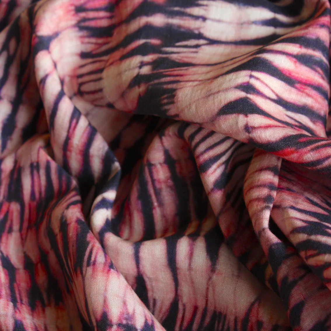 Tie Dye Dusk Washed Printed Linen - Image 2