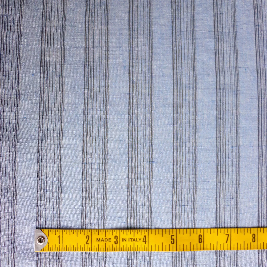 Tiffany Blue Stripe Linen/Viscose - Image 3