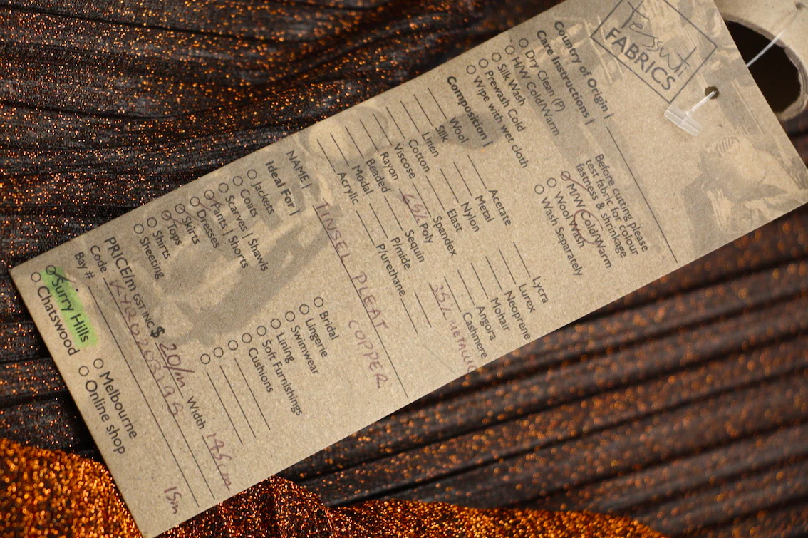 Tinsel Pleat Copper - Image 2
