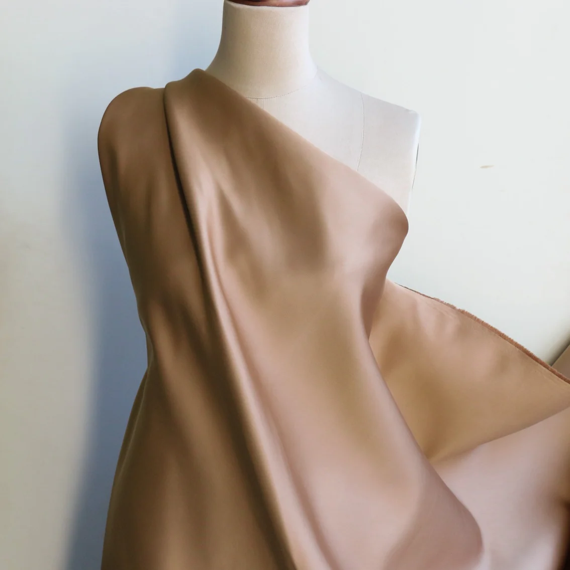 Toffee Delustered Satin - Double Sided - Image 4