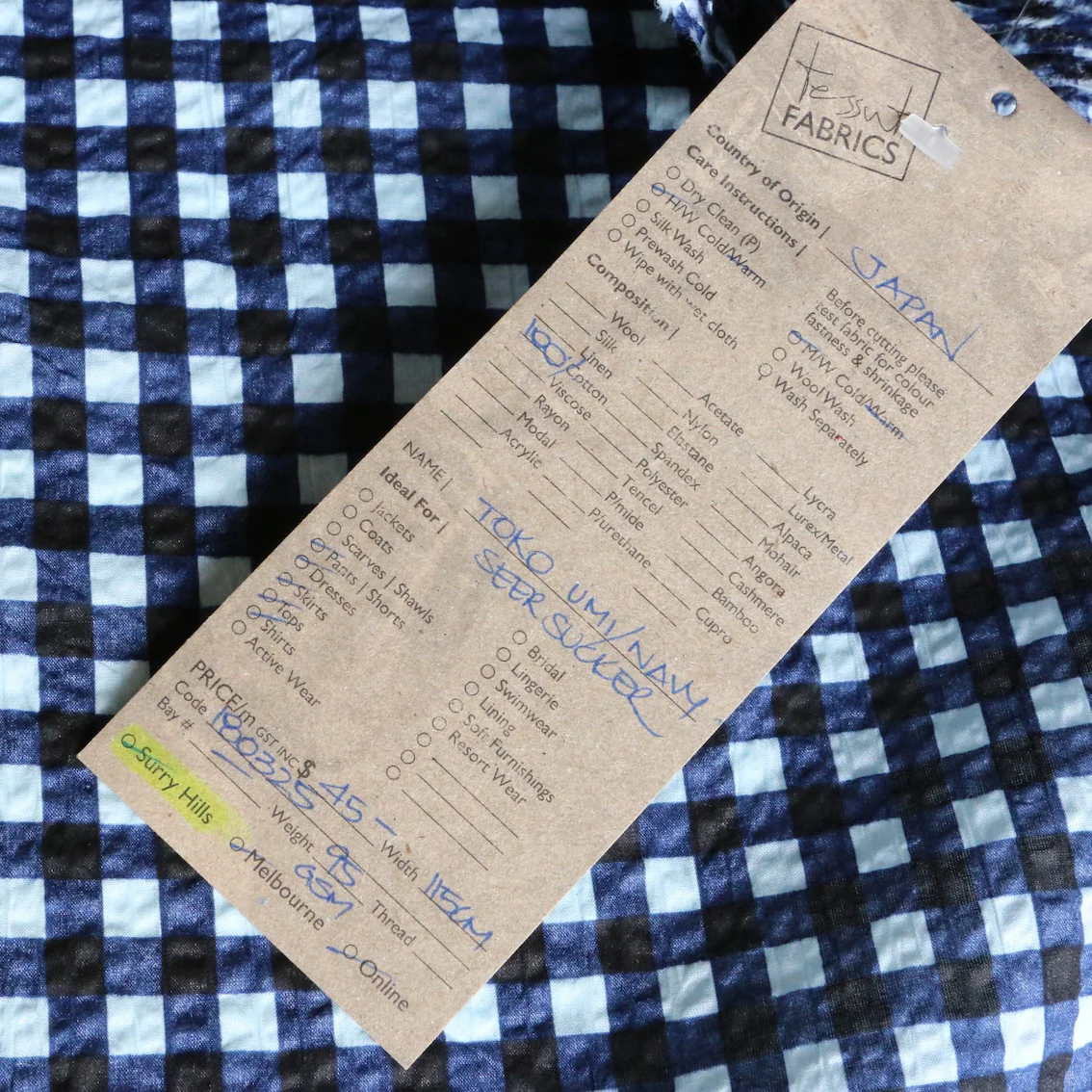Toko Umi/Navy Seersucker - Image 3