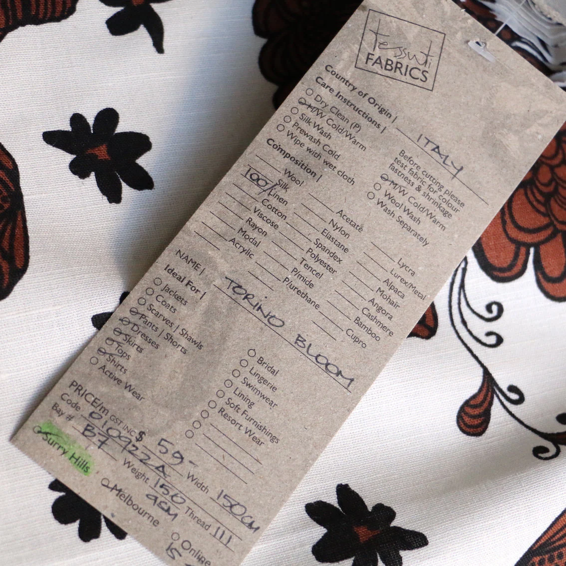 Torino Bloom Printed Linen - Image 5