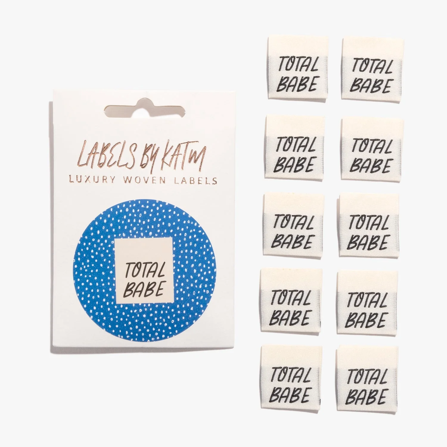 KATM Woven Labels  - 'Total Babe' - Woven Sewing Labels 10 Pack - Image 3